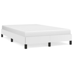 vidaXL Estructura de cama cuero sintético blanco 120x190 cm