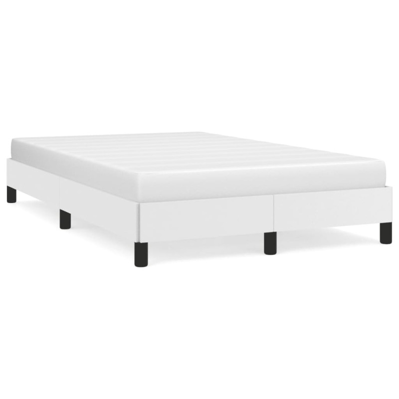 vidaXL Estructura de cama cuero sintético blanco 120x190 cm vidaXL Estructura de cama cuero sintético blanco 120x190 cm