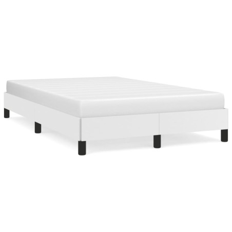 vidaXL Estructura de cama cuero sintético blanco 120x190 cm