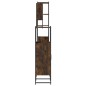 vidaXL Set de muebles baño 4 pzas madera contrachapada roble ahumado