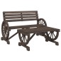vidaXL Juego de muebles de jardín 2 piezas madera maciza de abeto vidaXL Juego de muebles de jardín 2 piezas madera maciza de abeto