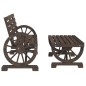 vidaXL Juego de muebles de jardín 2 piezas madera maciza de abeto vidaXL Juego de muebles de jardín 2 piezas madera maciza de abeto