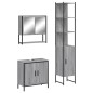 vidaXL Set de muebles de baño 3 pzas madera contrachapada gris sonoma