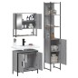 vidaXL Set de muebles de baño 3 pzas madera contrachapada gris sonoma