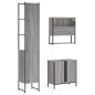 vidaXL Set de muebles de baño 3 pzas madera contrachapada gris sonoma