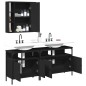 vidaXL Set de muebles de baño 3 piezas madera contrachapada negro vidaXL Set de muebles de baño 3 piezas madera contrachapada negro