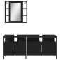 vidaXL Set de muebles de baño 3 piezas madera contrachapada negro vidaXL Set de muebles de baño 3 piezas madera contrachapada negro