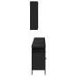 vidaXL Set de muebles de baño 3 piezas madera contrachapada negro vidaXL Set de muebles de baño 3 piezas madera contrachapada negro