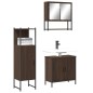 vidaXL Set de muebles baño 3 pzas madera contrachapada roble marrón vidaXL Set de muebles baño 3 pzas madera contrachapada roble marrón