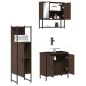 vidaXL Set de muebles baño 3 pzas madera contrachapada roble marrón vidaXL Set de muebles baño 3 pzas madera contrachapada roble marrón