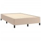 vidaXL Cama box spring colchón LED cuero sintético capuchino 120x190cm