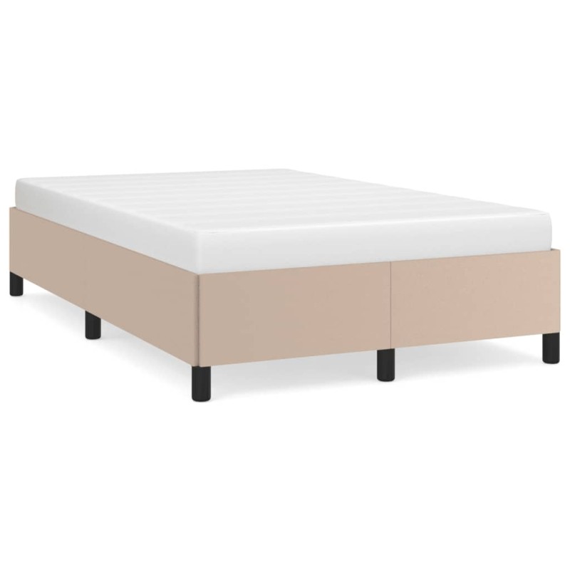 vidaXL Estructura de cama cuero sintético color capuchino 120x190 cm vidaXL Estructura de cama cuero sintético color capuchino 120x190 cm