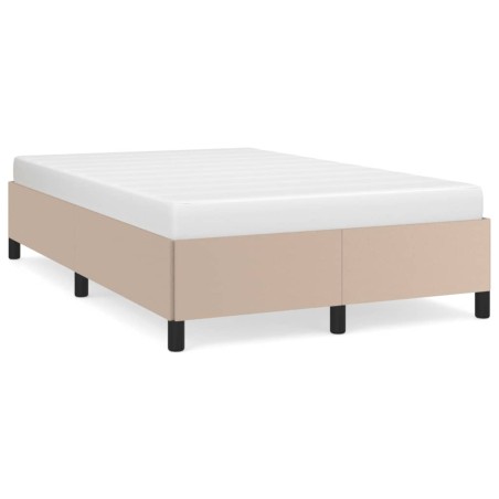 vidaXL Estructura de cama cuero sintético color capuchino 120x190 cm