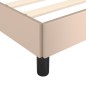 vidaXL Estructura de cama cuero sintético color capuchino 120x190 cm vidaXL Estructura de cama cuero sintético color capuchino 120x190 cm