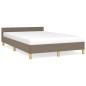 vidaXL Estructura de cama con cabecero tela gris taupe 120x190 cm vidaXL Estructura de cama con cabecero tela gris taupe 120x190 cm