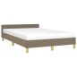 vidaXL Estructura de cama con cabecero tela gris taupe 120x190 cm vidaXL Estructura de cama con cabecero tela gris taupe 120x190 cm