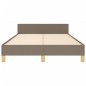 vidaXL Estructura de cama con cabecero tela gris taupe 120x190 cm vidaXL Estructura de cama con cabecero tela gris taupe 120x190 cm