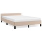 vidaXL Estructura cama y cabecero cuero sintético capuchino 120x190 cm vidaXL Estructura cama y cabecero cuero sintético capuchino 120x190 cm