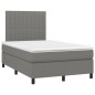 vidaXL Cama box spring con colchón y LED tela marrón oscuro 120x190 cm vidaXL Cama box spring con colchón y LED tela marrón oscuro 120x190 cm
