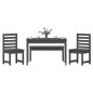 vidaXL Juego de comedor de jardín 4 piezas madera maciza pino gris