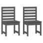 vidaXL Juego de comedor de jardín 4 piezas madera maciza pino gris