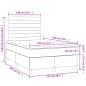 vidaXL Cama box spring con colchón y luces LED tela negro 120x190 cm vidaXL Cama box spring con colchón y luces LED tela negro 120x190 cm