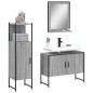 vidaXL Set de muebles de baño 3 pzas madera contrachapada gris sonoma vidaXL Set de muebles de baño 3 pzas madera contrachapada gris sonoma