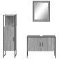 vidaXL Set de muebles de baño 3 pzas madera contrachapada gris sonoma vidaXL Set de muebles de baño 3 pzas madera contrachapada gris sonoma
