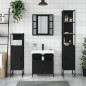 vidaXL Juego de muebles de baño 4 piezas madera de ingeniería negro vidaXL Juego de muebles de baño 4 piezas madera de ingeniería negro