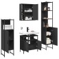 vidaXL Juego de muebles de baño 4 piezas madera de ingeniería negro vidaXL Juego de muebles de baño 4 piezas madera de ingeniería negro