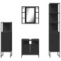 vidaXL Juego de muebles de baño 4 piezas madera de ingeniería negro vidaXL Juego de muebles de baño 4 piezas madera de ingeniería negro