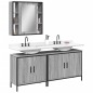 vidaXL Set de muebles de baño 3 pzas madera contrachapada gris sonoma vidaXL Set de muebles de baño 3 pzas madera contrachapada gris sonoma