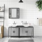 vidaXL Set de muebles de baño 3 pzas madera contrachapada gris sonoma vidaXL Set de muebles de baño 3 pzas madera contrachapada gris sonoma