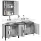vidaXL Set de muebles de baño 3 pzas madera contrachapada gris sonoma vidaXL Set de muebles de baño 3 pzas madera contrachapada gris sonoma