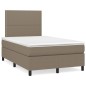 vidaXL Cama box spring con colchón y LED tela gris taupe 120x190 cm vidaXL Cama box spring con colchón y LED tela gris taupe 120x190 cm