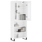 vidaXL Aparador alto madera contrachapada blanco 69,5x34x180 cm vidaXL Aparador alto madera contrachapada blanco 69,5x34x180 cm