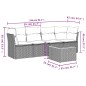 vidaXL Set de muebles de jardín 5 pzas y cojines ratán sintético negro vidaXL Set de muebles de jardín 5 pzas y cojines ratán sintético negro