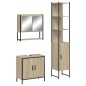 vidaXL Set de muebles de baño 3 pzas madera contrachapada roble Sonoma vidaXL Set de muebles de baño 3 pzas madera contrachapada roble Sonoma
