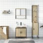 vidaXL Set de muebles de baño 3 pzas madera contrachapada roble Sonoma vidaXL Set de muebles de baño 3 pzas madera contrachapada roble Sonoma