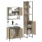 vidaXL Set de muebles de baño 3 pzas madera contrachapada roble Sonoma vidaXL Set de muebles de baño 3 pzas madera contrachapada roble Sonoma