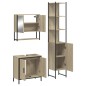 vidaXL Set de muebles de baño 3 pzas madera contrachapada roble Sonoma vidaXL Set de muebles de baño 3 pzas madera contrachapada roble Sonoma
