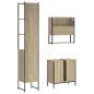 vidaXL Set de muebles de baño 3 pzas madera contrachapada roble Sonoma vidaXL Set de muebles de baño 3 pzas madera contrachapada roble Sonoma