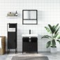 vidaXL Juego de muebles de baño 3 pzas madera contrachapada negro vidaXL Juego de muebles de baño 3 pzas madera contrachapada negro