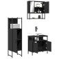 vidaXL Juego de muebles de baño 3 pzas madera contrachapada negro vidaXL Juego de muebles de baño 3 pzas madera contrachapada negro