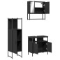 vidaXL Juego de muebles de baño 3 pzas madera contrachapada negro vidaXL Juego de muebles de baño 3 pzas madera contrachapada negro