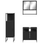 vidaXL Juego de muebles de baño 3 pzas madera contrachapada negro vidaXL Juego de muebles de baño 3 pzas madera contrachapada negro