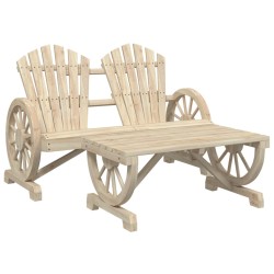 vidaXL Juego de muebles de jardín 2 piezas madera maciza de pino