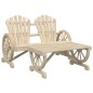 vidaXL Juego de muebles de jardín 2 piezas madera maciza de pino vidaXL Juego de muebles de jardín 2 piezas madera maciza de pino