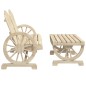 vidaXL Juego de muebles de jardín 2 piezas madera maciza de pino vidaXL Juego de muebles de jardín 2 piezas madera maciza de pino