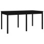 vidaXL Juego de comedor de jardín 7 piezas madera maciza pino negro vidaXL Juego de comedor de jardín 7 piezas madera maciza pino negro